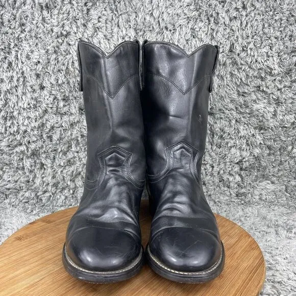 Texas All American Made Leather Cowboy Western Boots Men's 8 EE 8800