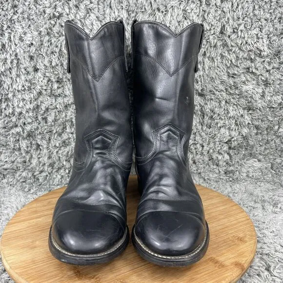 Texas All American Made Leather Cowboy Western Boots Men's 8 EE 8800