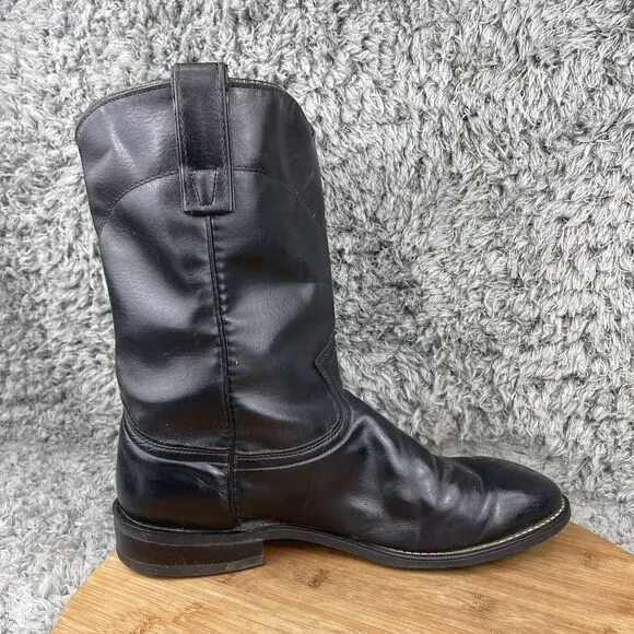 Texas All American Made Leather Cowboy Western Boots Men's 8 EE 8800