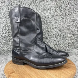 Texas All American Made Leather Cowboy Western Boots Men's 8 EE 8800