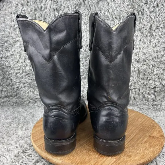 Texas All American Made Leather Cowboy Western Boots Men's 8 EE 8800