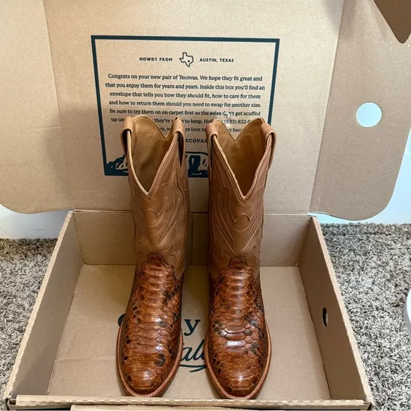 The Brady Tan Python Men's Boots