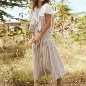 THE GREAT. Highland Skirt Saltwater Cottagecore Granola Girl Midi Skirt SZ 1/SM