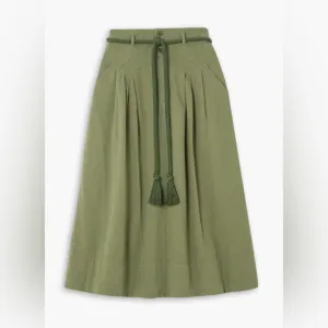 THE GREAT. The Field Skirt in Army Green Size 1