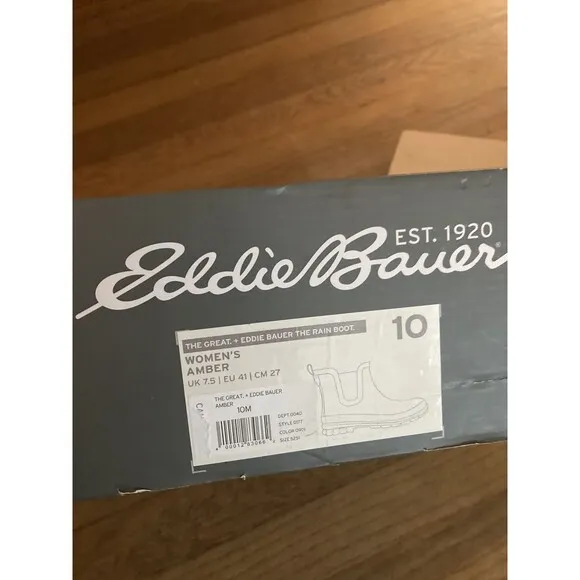 The Great x Eddie Bauer Greta Chelsea Rain Boots 10 Ankle Yellow Amber