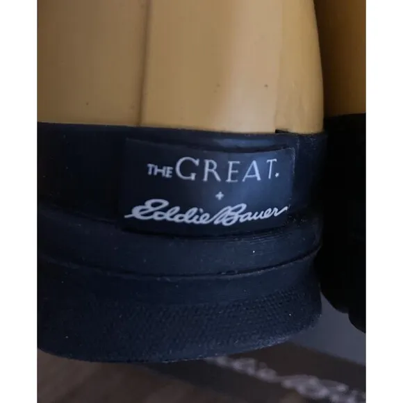 The Great x Eddie Bauer Greta Chelsea Rain Boots 10 Ankle Yellow Amber