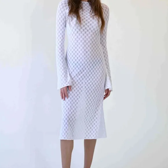 The Jane Maxi Dress in White Lace