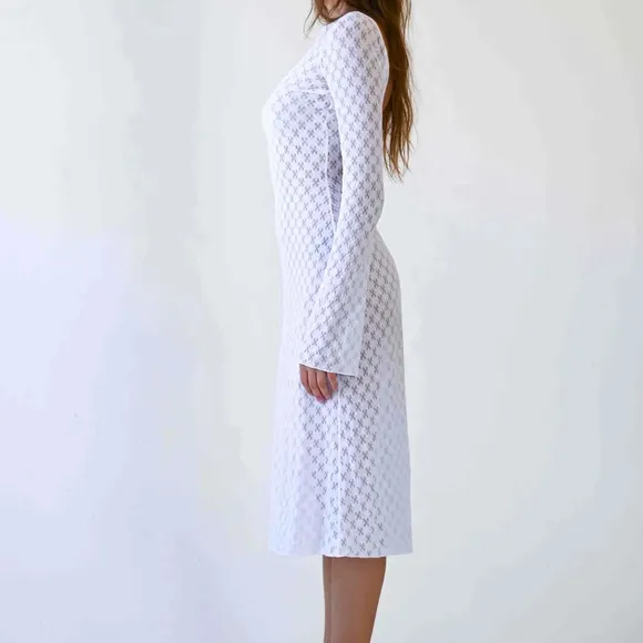 The Jane Maxi Dress in White Lace