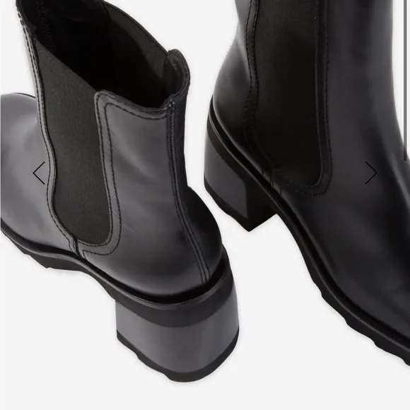 The Kooples Black Leather Chelsea Ankle Boots