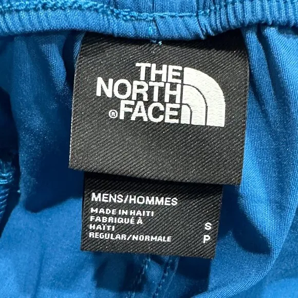 The North Face Relaxed Fit Elastic Waist Pull On Banff Blue 7&quot; Shorts Size Small