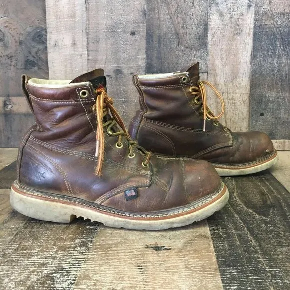 Thorogood 804-4374 Steel Round Toe Work Boots Mens 8 D