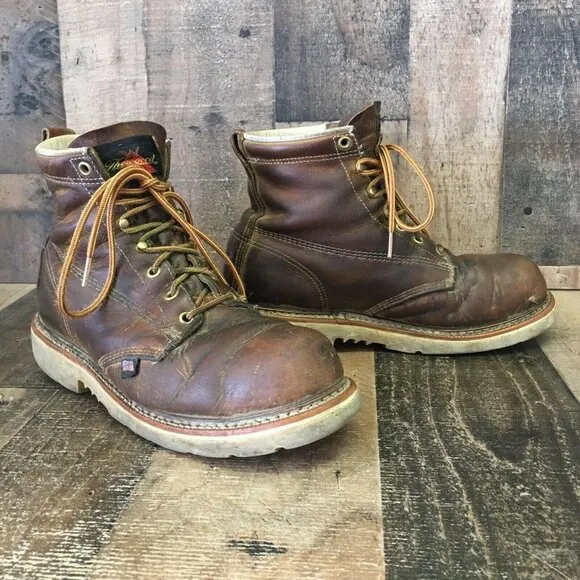 Thorogood 804-4374 Steel Round Toe Work Boots Mens 8 D