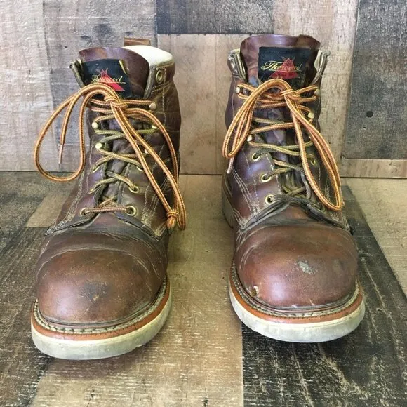 Thorogood 804-4374 Steel Round Toe Work Boots Mens 8 D