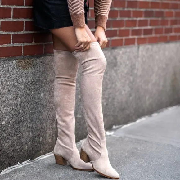 Thursday Boot Company Tan Over the Knee Boots