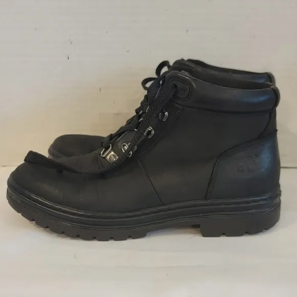 TIMBERLAND BLACK LEATHER SHOE BOOTS (sz 7.5)