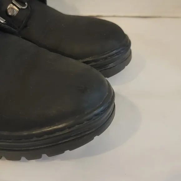 TIMBERLAND BLACK LEATHER SHOE BOOTS (sz 7.5)