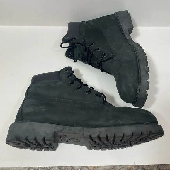 Timberland Black Leather Utility Boots