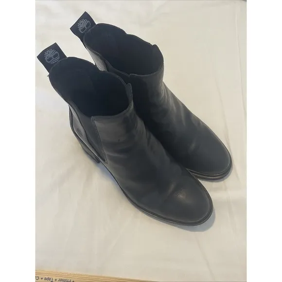 Timberland Black Leather Womens 9 Sienna High Fashion Boots $225
