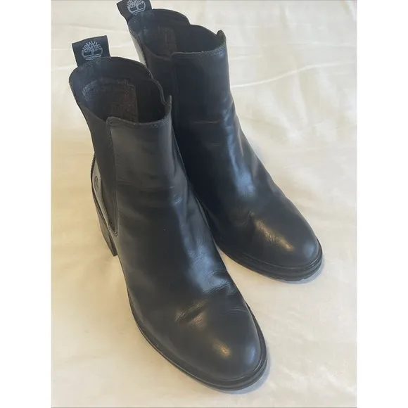 Timberland Black Leather Womens 9 Sienna High Fashion Boots $225