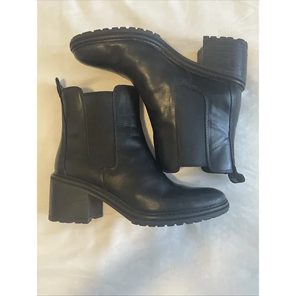 Timberland Black Leather Womens 9 Sienna High Fashion Boots $225