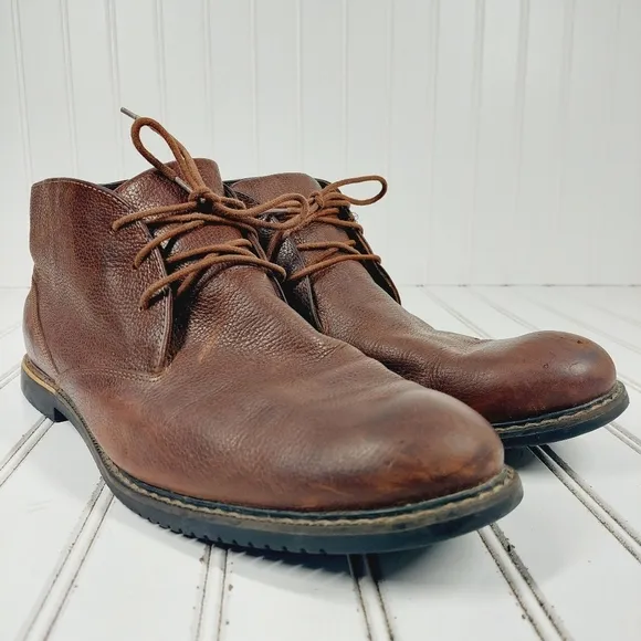 Timberland Brook Park Brown Leather Lace Up Chukka Boots M126
