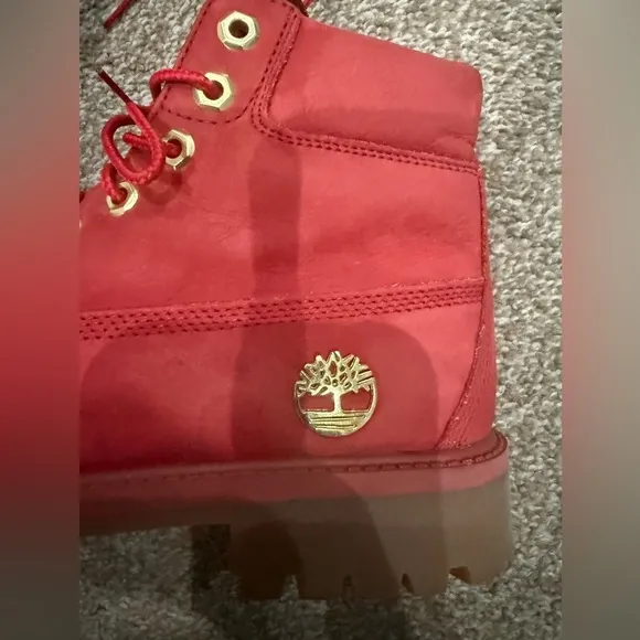 Timberland Limited Red Boots Size 6Y