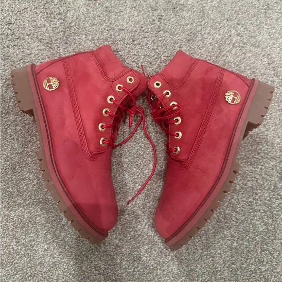 Timberland Limited Red Boots Size 6Y