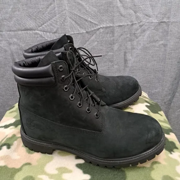 Timberland Men's Boots Size 13M Black Nubuck Leather 73541