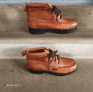 Timberland Men's Brown Leather Boots Size 9. steel toe