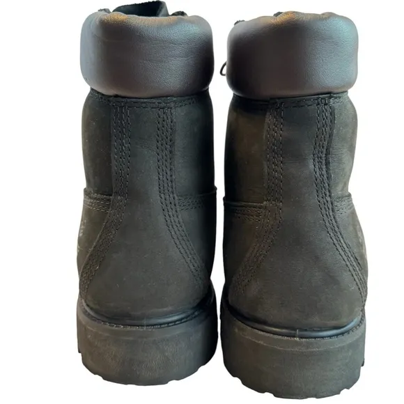 Timberland Men's Classic 6&quot; Premium Classic Boots Black Nubuck Leather Sz 11.5