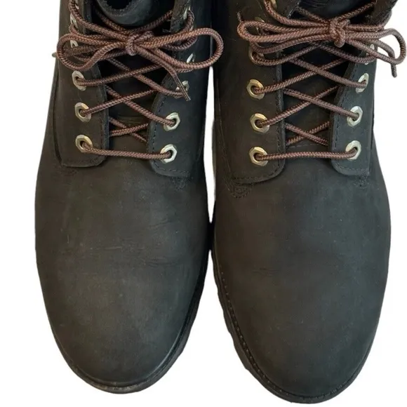 Timberland Men's Classic 6&quot; Premium Classic Boots Black Nubuck Leather Sz 11.5