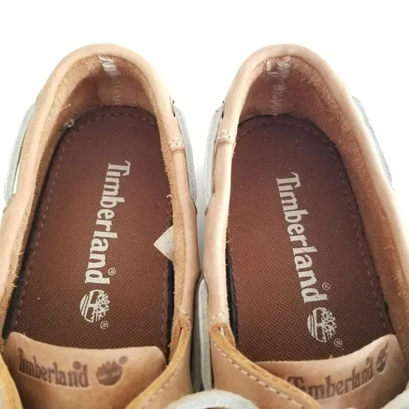 TIMBERLAND Men's Classic Brig 2-Eye Tan Leather Boat Shoes Style 68547 Moc Toe
