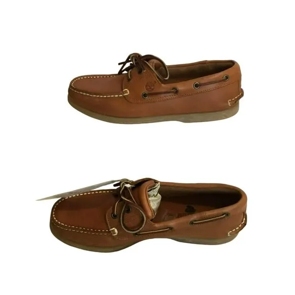 Timberland Men's New With Box 75016 Classic 2-Eyelet Boat Shoe Sz 9 Tan Nautical
