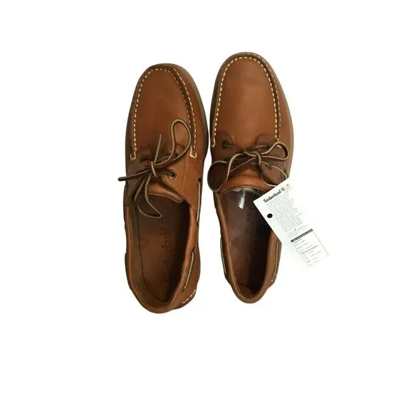Timberland Men's New With Box 75016 Classic 2-Eyelet Boat Shoe Sz 9 Tan Nautical