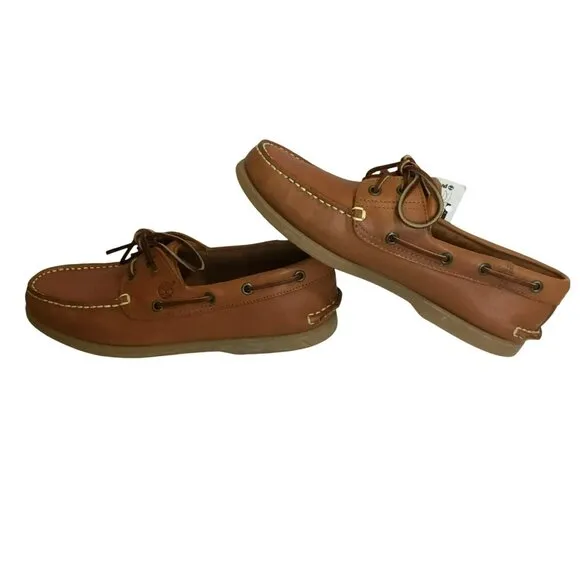Timberland Men's New With Box 75016 Classic 2-Eyelet Boat Shoe Sz 9 Tan Nautical