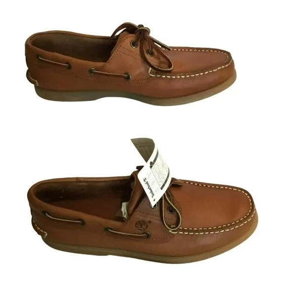 Timberland Men's New With Box 75016 Classic 2-Eyelet Boat Shoe Sz 9 Tan Nautical