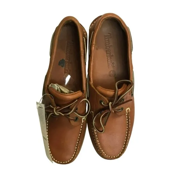 Timberland Men's New With Box 75016 Classic 2-Eyelet Boat Shoe Sz 9 Tan Nautical