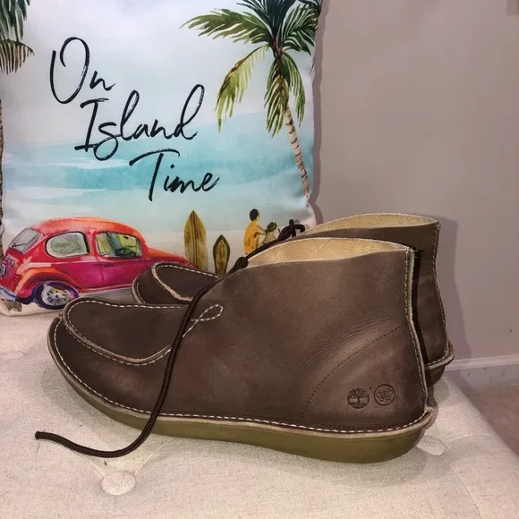 Timberland Pozu Moc Toe Chukka Brown fullgrain Shoes Size 13 Excellent Condition
