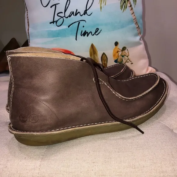 Timberland Pozu Moc Toe Chukka Brown fullgrain Shoes Size 13 Excellent Condition