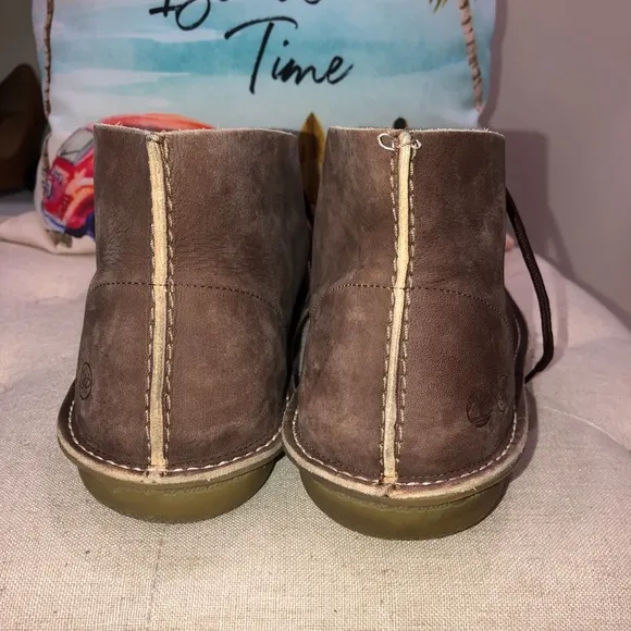 Timberland Pozu Moc Toe Chukka Brown fullgrain Shoes Size 13 Excellent Condition