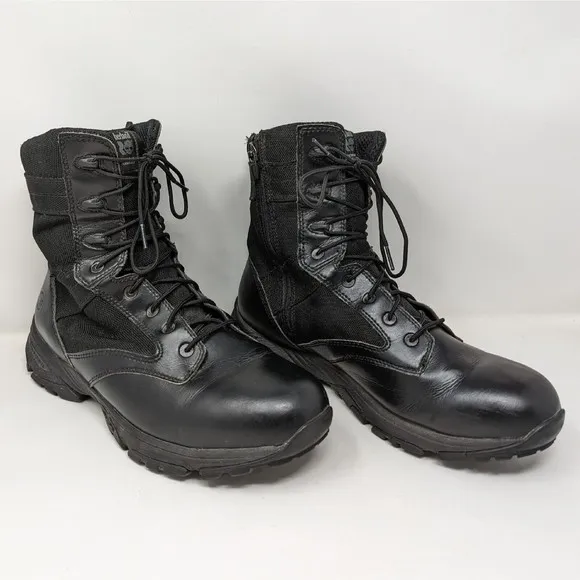 Timberland PRO Valor Duty 8&quot; Side Zip Black Tactical Boots Men's 11 M EMS 92639