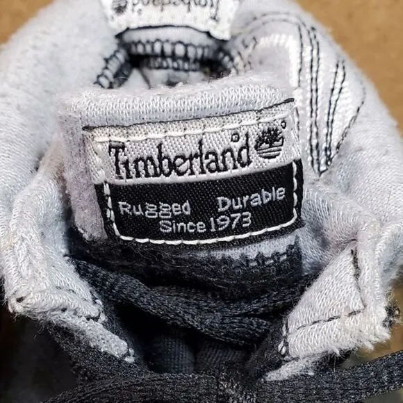 Timberland Roll Top Boys Shoes Boots Thermal Black Winter Size 2.5