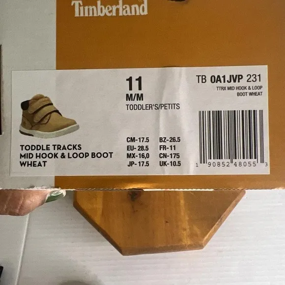 Timberland Toddler Toddle Track hook &amp; loop boots size 11