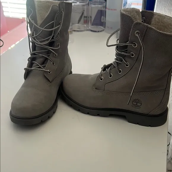 Timberland Women's Gray Lace-Up Boots