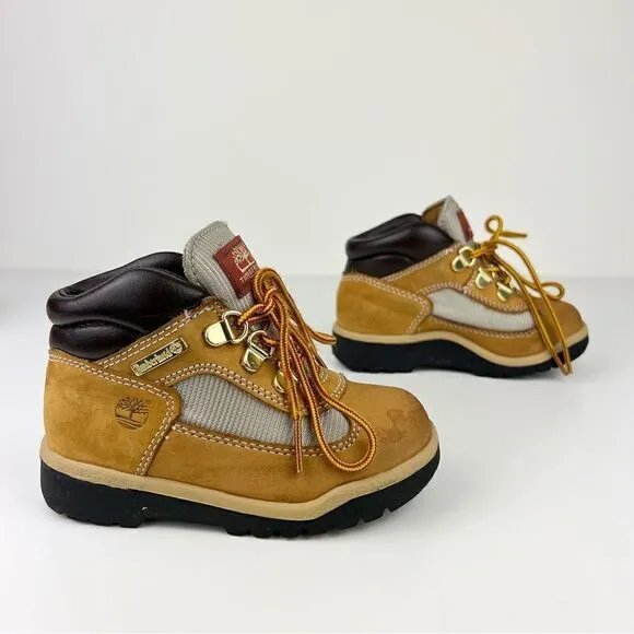 Timberland Field Boots Wheat Nubuck Lace Up Boots Toddler 9