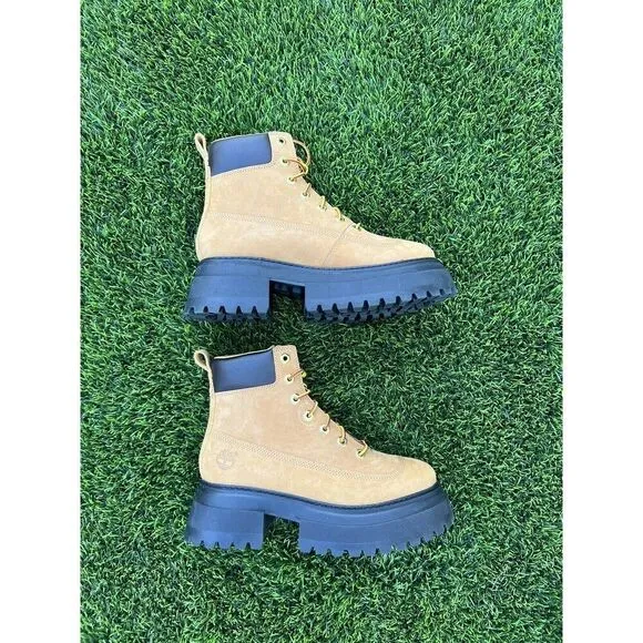 Timberland Sky Boots Women's 6&quot; Lace Up Waterproof Ankle Boots Arch Support 8.5