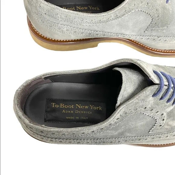 To Boot New York Adam Derrick Bergen stone softy suede leather Oxford shoes