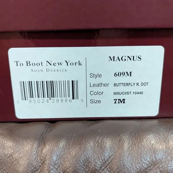 To Boot  | NIB Men's Leather Magnus Driver  Loafers Slip-On Shoes | Brown | Sz 7