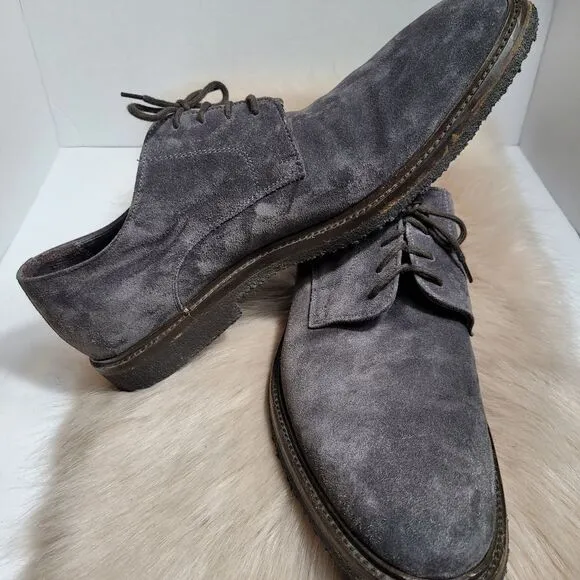 To Boot New York Men’s Adam Derick Grey Suede Oxford Rubber Sole Shoes Size 11