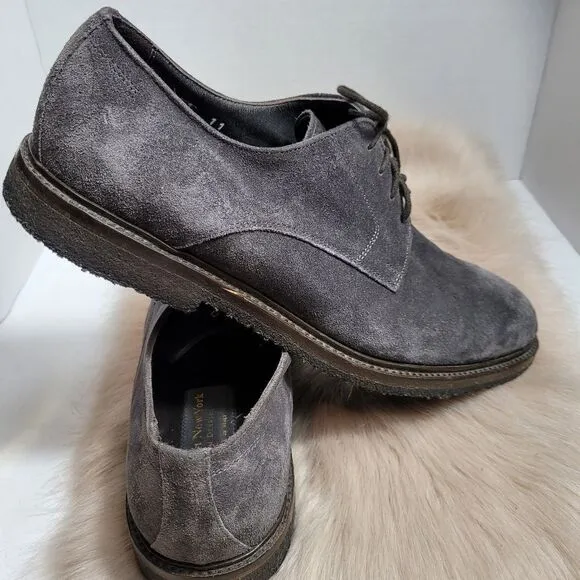 To Boot New York Men’s Adam Derick Grey Suede Oxford Rubber Sole Shoes Size 11